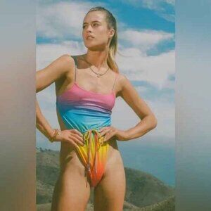 NEW PARADISE CITY SPAGHETTI STRAP ONE PIECE SWIMSUIT by Monica Hansen Medium